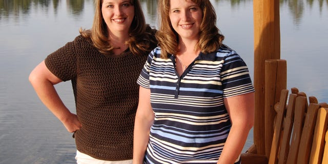 Twin sisters Kelli Wall, left, and Kerri Bunker are shown in this undated photo provided by Kerri Bunker.