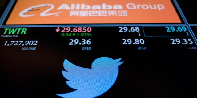 File photo: The ticker information for Twitter Inc., is displayed on a screen above the post where it's traded on the floor of the New York Stock Exchange November 4, 2015. (REUTERS/Brendan McDermid)