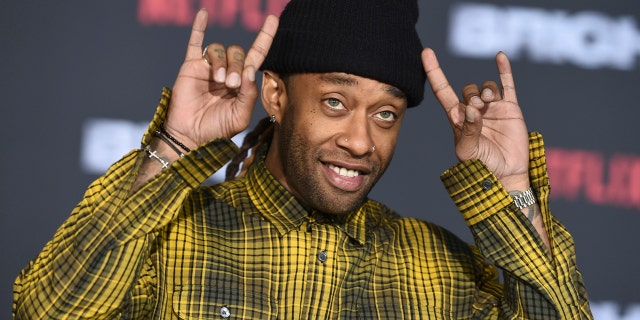 FILE - In this Dec. 13, 2017, file photo, Ty Dolla $ign arrives at the U.S. premiere of "Bright" at the Regency Village Theatre in Los Angeles. Singer and rapper Ty Dolla $ign has been arrested Wednesday, Sept. 5, 2018, on drug charges in Atlanta. (Photo by Jordan Strauss/Invision/AP, File)
