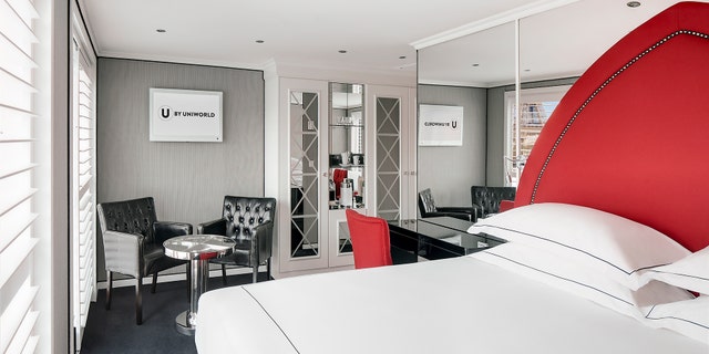 Each suite has waterfront views.