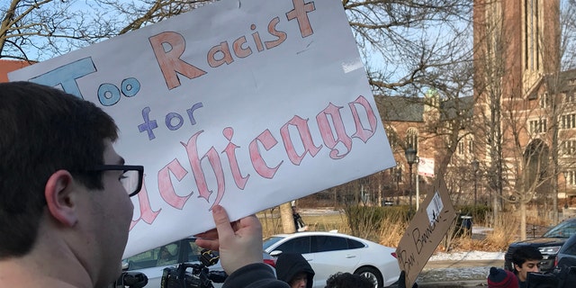 Outraged students protested on University of Chicago campus Thursday morning demanding the school rescind an invitation to have former senior advisor to president Trump and Breitbart News founder Steve Bannon speak on campus.