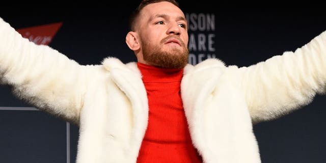 NEW YORK, NY - NOVEMBER 10: UFC featherweight champion Conor McGregor of Ireland interacts with fans and media during the UFC 205 press conference inside The Theater at Madison Square Garden on November 10, 2016 in New York City. (Photo by Jeff Bottari/Zuffa LLC/Zuffa LLC via Getty Images)