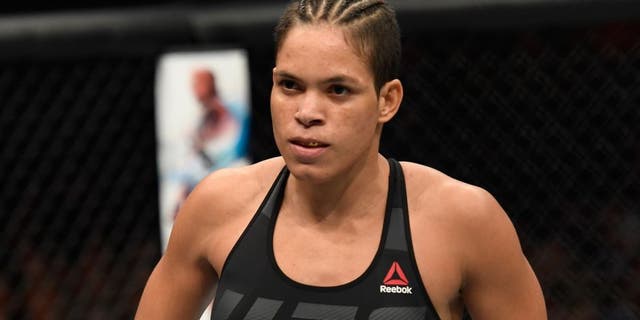 LAS VEGAS, NV - DECEMBER 30: Amanda Nunes of Brazil prepares to face Ronda Rousey in their UFC women's bantamweight championship bout during the UFC 207 event at T-Mobile Arena on December 30, 2016 in Las Vegas, Nevada. (Photo by Josh Hedges/Zuffa LLC/Zuffa LLC via Getty Images)