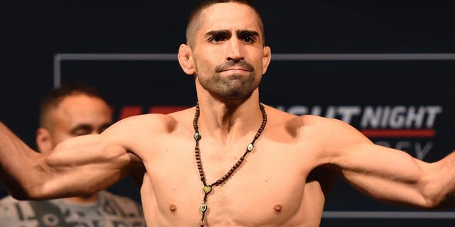 MONTERREY, MEXICO - NOVEMBER 20: Ricardo Lamas of the United States weighs in during the UFC weigh-in at the Arena Monterrey on November 20, 2015 in Monterrey, Mexico. (Photo by Jeff Bottari/Zuffa LLC/Zuffa LLC via Getty Images)