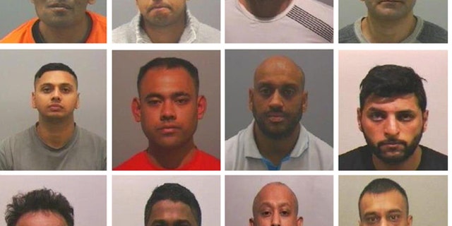 Undated handout from Northumbia Police showing some of the men who have been found guilty following Operation Shelter -- which targeted child exploitation in Newcastle.