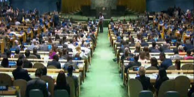 Votación de la Asamblea General de las Naciones Unidas.