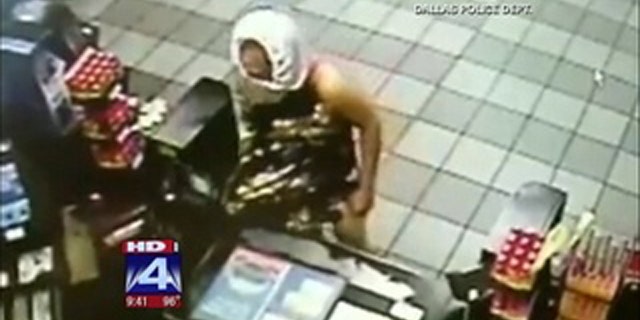 Alleged undwear-masked suspect.