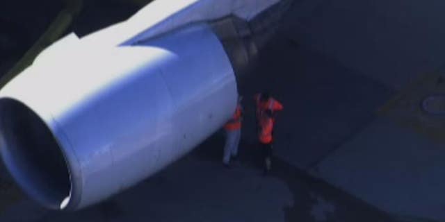 Airport officials said “preliminary reports indicate minor damage to the left aircraft engine casing."