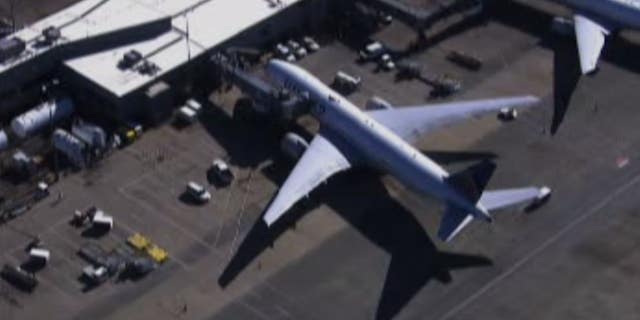 A fuel truck slamming into a United plane delayed a scheduled flight at Washington Dulles International Airport.