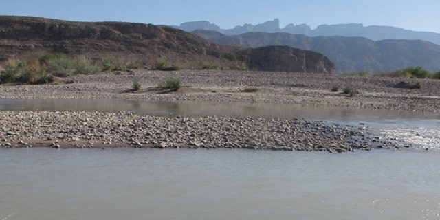 The Rio Grande river flows past Big Bend National Park, Texas, along the border with Mexico.