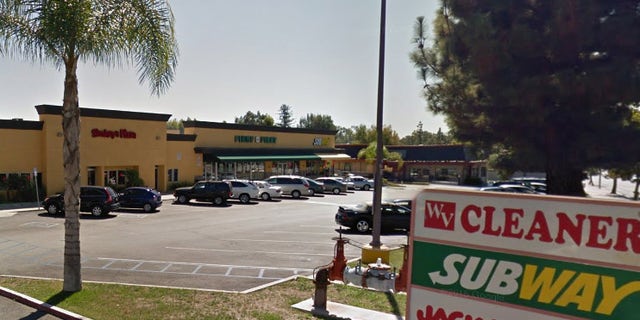 The West Covina shopping center where a homeless woman allegedly gave birth and abandoned her baby.