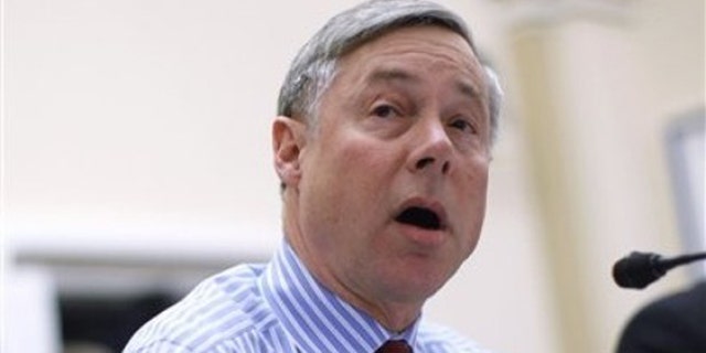 Rep. Fred Upton, R-Mich., testifies on Capitol Hill in Washington at a House Rules Committee meeting. An aide told Fox News his office has been getting death threats after voting for the infrastructure bill.