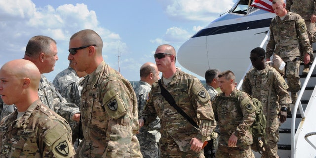 May 14, 2014: U.S. Army Soldiers in the 1223rd Engineer Company, S.C. Army National Guard returning to Columbia, SC.