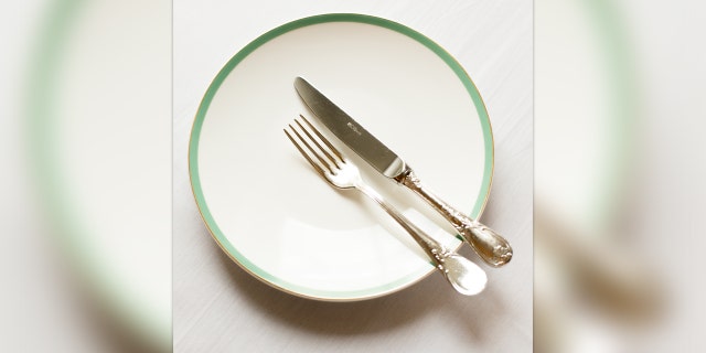 In the U.S. this is how you leave your cutlery when you are finished with a meal.