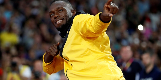 Usain Bolt's farewell ceremony at London Stadium in London Aug. 13, 2017. 