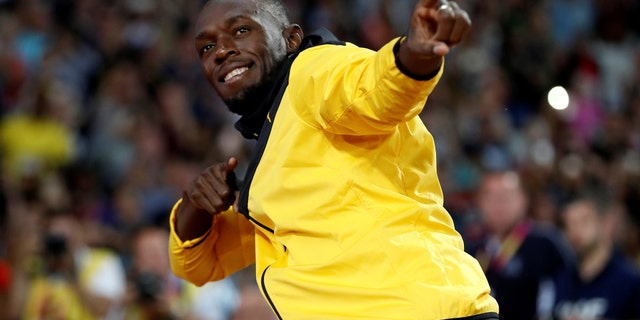 Usain Bolt's farewell ceremony at London Stadium in London Aug. 13, 2017. 