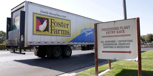 FILE: A truck enters the Foster Farms processing plant in Livingston, Calif.