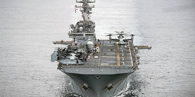 A Marine who went overboard from the USS Essex last week was declared dead Friday, military officials said.