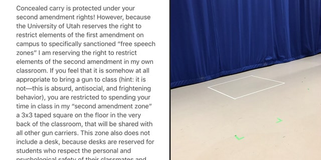 A University of Utah teaching assistant was reprimanded for adding an anti-gun “weapons policy” to her syllabus and putting a so-called “Second Amendment zone” in the back of her classroom.
