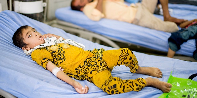 Nineveh, Mosul. General hospital in Mosul. Portrait of an infant.