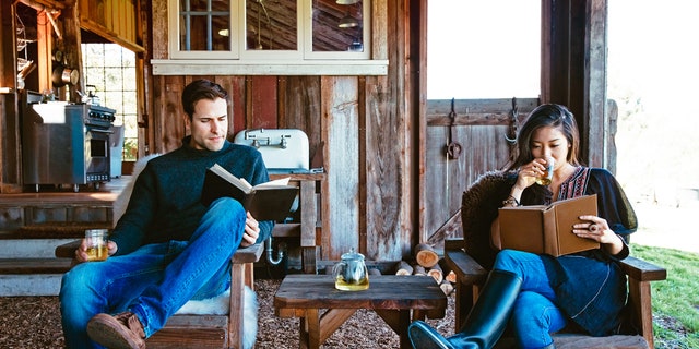 Couple in country house