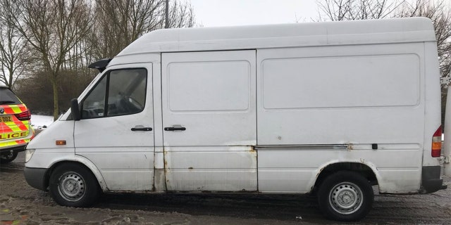 Cops were tipped off by the van's squished front suspension.