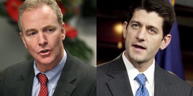 Reps. Chris Van Hollen, D-Md., left, and Paul Ryan, R-Wis.
