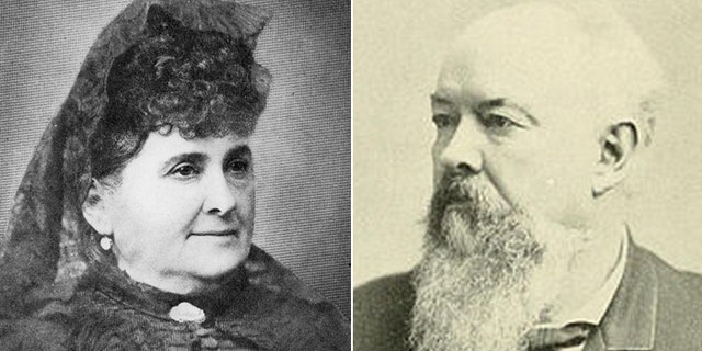 Arcadia de Baker, (l.), and John Percival Jones, (r.), intended for the 400 acres they deeded to benefit veterans.
