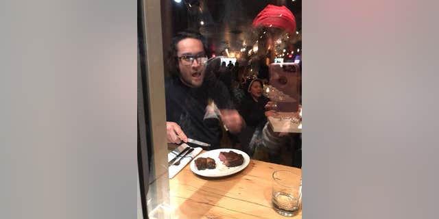 “I suppose it was his way of taunting us or getting revenge,” said protest organizer Marni Jill Ugar of Michael Hunter's actions.