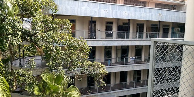 Outside the Clinical University Hospital of Caracas (HUC).