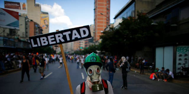 Venezuela mask protest