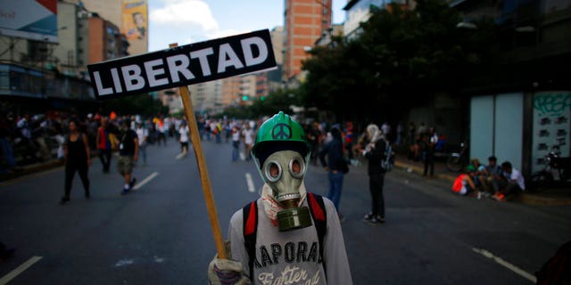 Venezuela mask protest