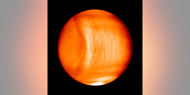 A large, stationary wave spotted on Venus by Japan's Akatsuki (Planet-C) spacecraft.