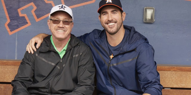 Verlander with his father Richard.