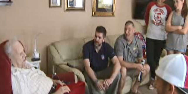 Marines who served tours in Iraq and Afghanistan heard what happened to Banks and met with him Sunday to swap stories.