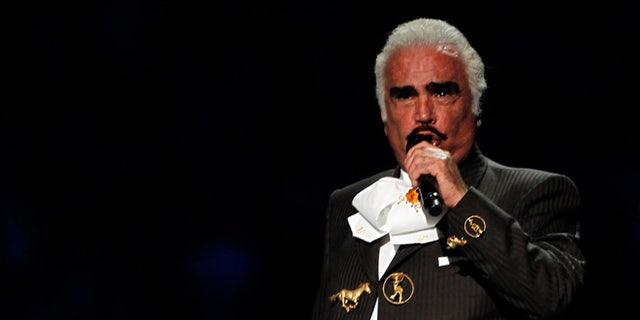 GUADALAJARA, MEXICO - OCTOBER 14:  Singer Vicente Fernandez performs to start the Opening Ceremony for the XVI Pan American Games at Omnilife Stadium on October 14, 2011 in Guadalajara, Mexico.  (Photo by Mike Ehrmann/Getty Images)