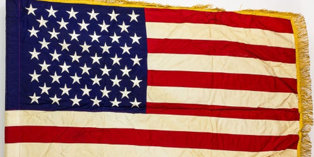 The last American combat flag used in Vietnam, now being sold. (PRNewsFoto/Alexander Historical Auctions L)