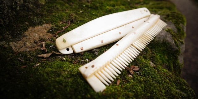 A medieval comb fashioned out of a reindeer antler.