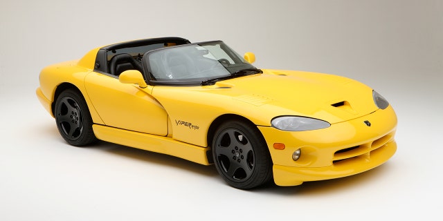 Newbury Park, California USA - January 23,2011: Dodge Viper GTS. V10 8.0 liter 450hp profile shot in the studio. Generation III of the dodge Viper.