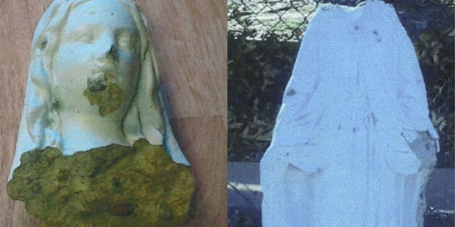 The smashing of a Virgin Mary statue outside a church in New York is being looked at as a hate crime.