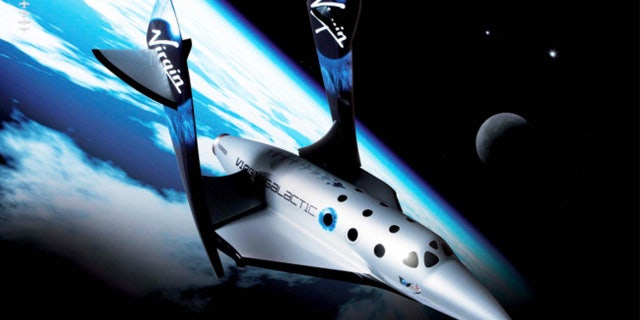 Virgin Galactic's first SpaceShipTwo, an air-launched suborbital spaceplane type designed for space tourism. (Virgin Galactic via AP)