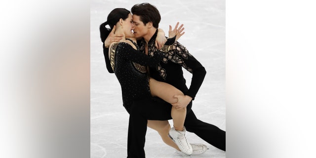 Tessa Virtue and Scott Moir of Canada compete at the Pyeongchang 2018 Winter Olympics.