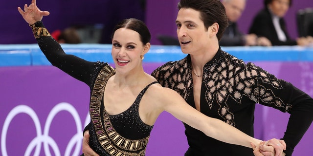 Tessa Virtue and Scott Moir of Canada compete at the Pyeongchang 2018 Winter Olympics.