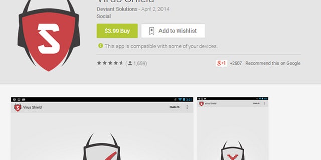 An Android security website says one of the top selling apps on Google's Play store, Virus Shield, is nothing but a fake.