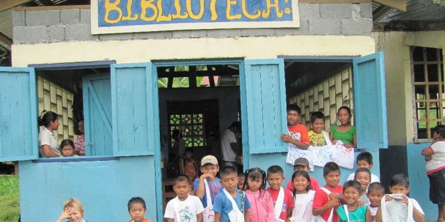 A library in Bahia Honda, on Isla Bastimentos in Panama.