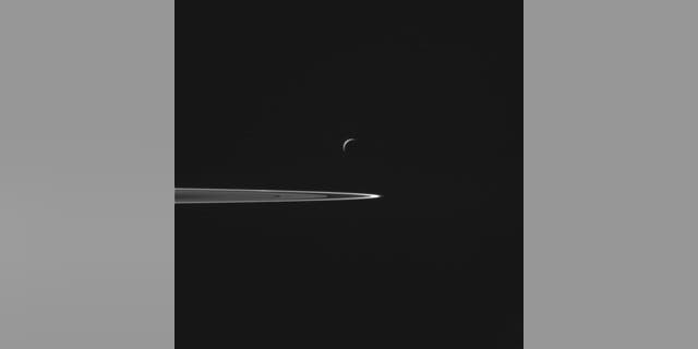 This unprocessed view of Saturn's moon Enceladus was acquired by NASA's Cassini spacecraft during a close flyby of the icy moon on Oct. 28, 2015.