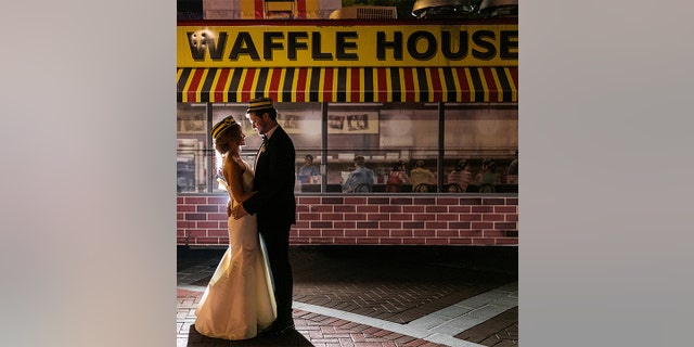The Sheelys hired a hired a Waffle House food truck to appear at the end of the night.