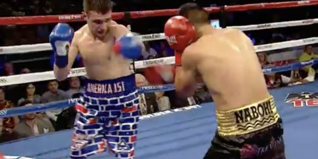 American boxer Rod Salka, wearing boxing trunks that depicted a border wall, was beaten by his Mexican opponent Francisco Vargas Thursday in Southern California.
