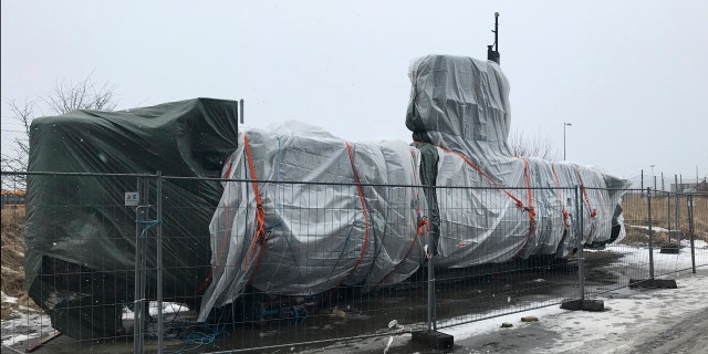 The Wednesday, March 7, 2018 photo shows the submarine UC3 Nautilus of Danish inventor Peter Madsen in Copenhagen, Denmark.