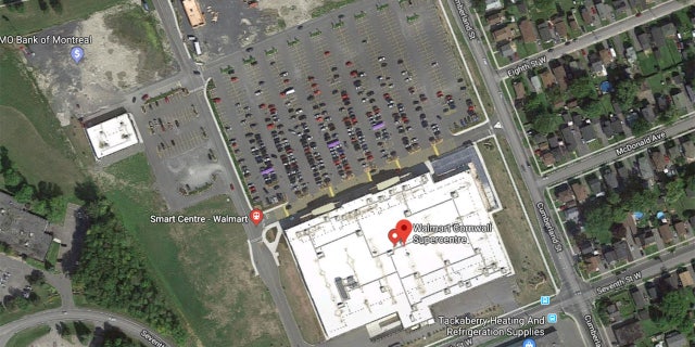 The Walmart was just a short drive from the car rental agency.